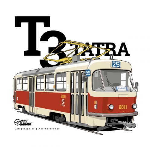 Pánské tričko s potiskem tramvaje Tatra T3: 1